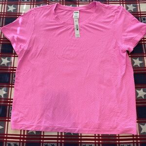 NWT- PINK Victoria's Secret Perforated Tee in Light Pink Medium